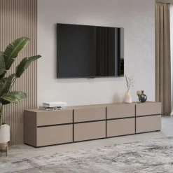 TV-meubel Crotone - 4-kleps incl. 4 lades - Taupe