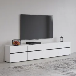TV-meubel Crotone - 4-kleps incl. 4 lades - Wit