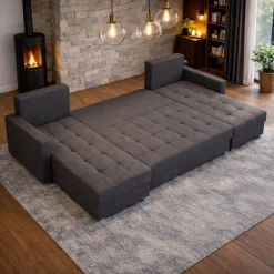 U-Bank Kos - Universeel - Slaapbank met opbergruimte - Zitcomfort Stevig