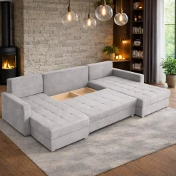 U-Bank Kos - Universeel - Slaapbank met opbergruimte - Zitcomfort Stevig