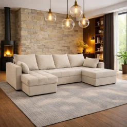 U-Bank Kos - Universeel - Slaapbank met opbergruimte - Zitcomfort Stevig