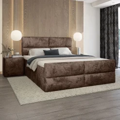 Vaste Boxspring Velvet Croco - Incl. GRATIS voetbord!