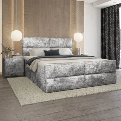 Vaste Boxspring Velvet Croco - Incl. GRATIS voetbord!