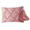 Velvet Pintuck Kussensloop Fluweel Roze (2 in 1)