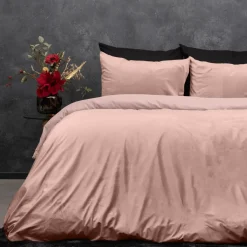Velvet Uni Dekbedovertrek Roze