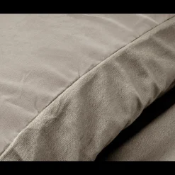 Velvet Uni Dekbedovertrek Taupe/Grijs