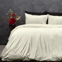 Velvet Uni Dekbedovertrek Creme