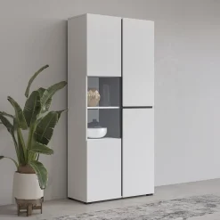 Vitrinekast Crotone - 2-deurs - Wit