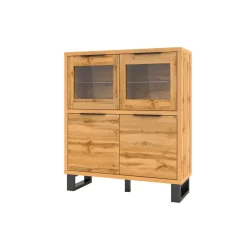 Vitrinekast Halmstad - 4-deurs - Wotan Eiken