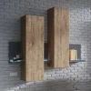 Wandkast Bologna - Wotan Eiken / Antraciet