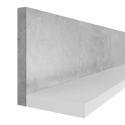Wandplank Bologna - Grijs / Wit