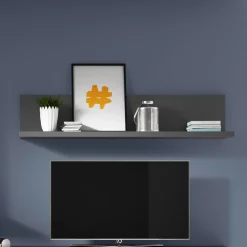 Wandplank Bologna - Wotan Eiken / Antraciet